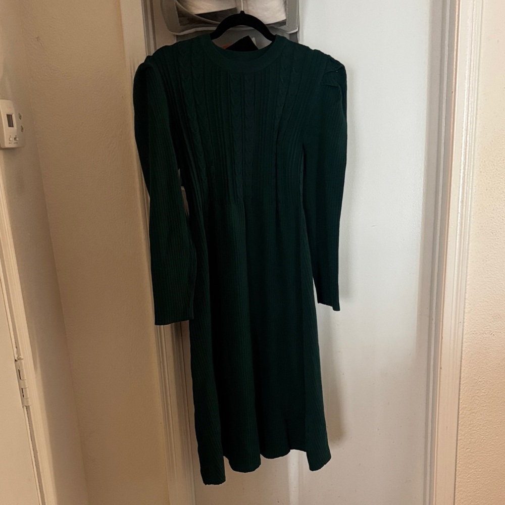 Chicwish M/L Dark Green Long Sleeve Knit Dress